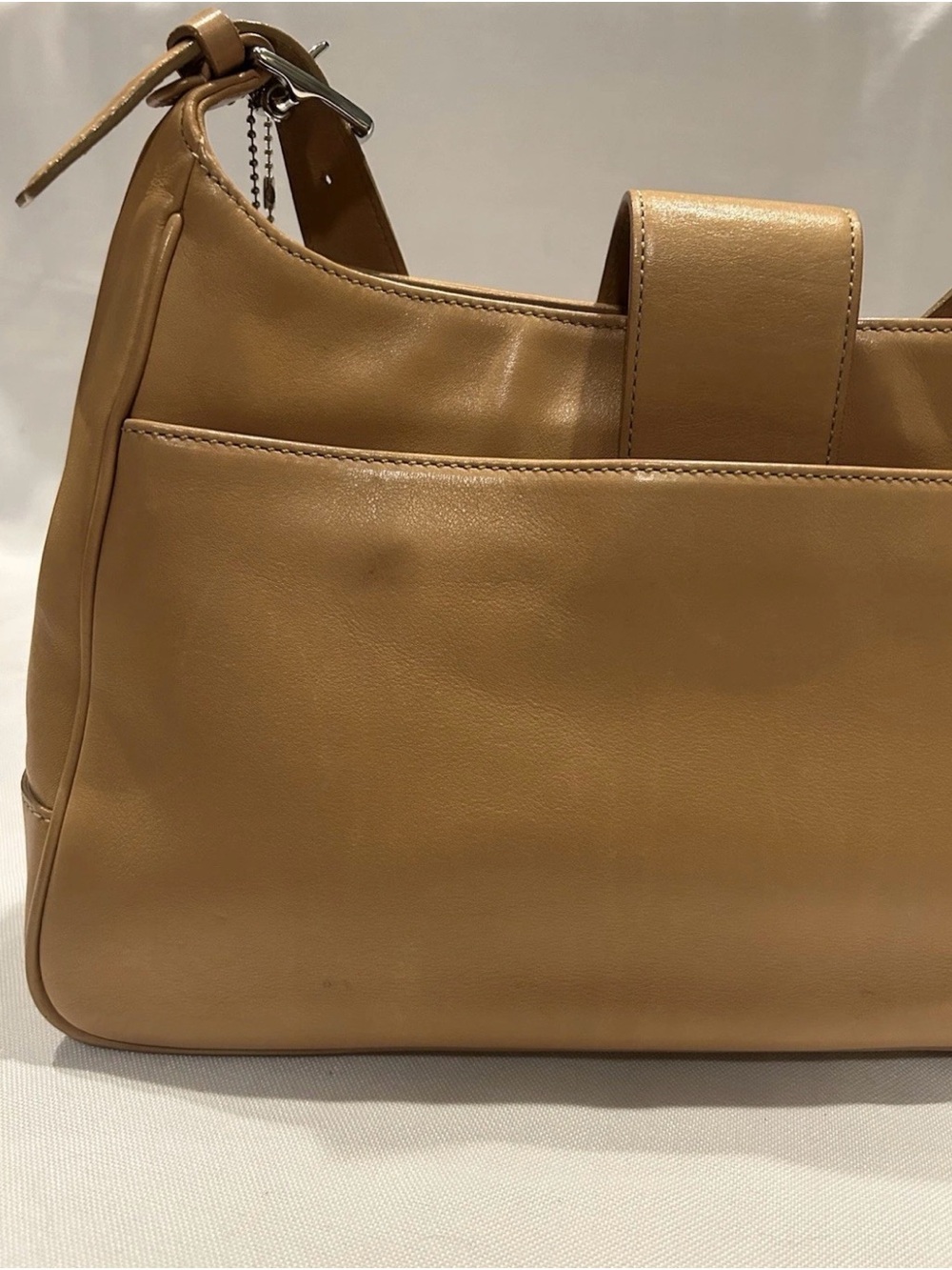 Coach Vintage Leather Hampton Hobo Shoulder Bag Camel Tan, Style 7783 - Picture 10 of 15